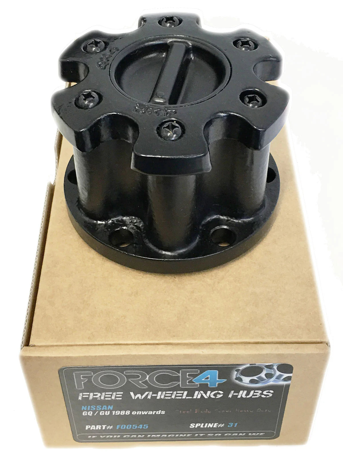 Free Wheeling Hubs - 31 Spline OEM Style Steel Body, Super HD, Nissan GQ-GU 1988+
